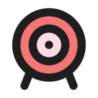 Target flat color outline icon png