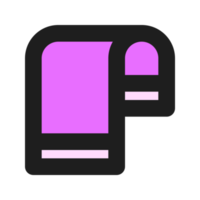 toalla plano color contorno icono png