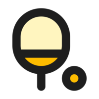 Table Tennis flat color outline icon png