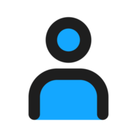 icône de contour de couleur plat utilisateur png