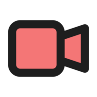 vídeo plano color contorno icono png