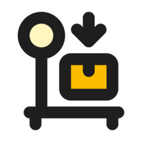 Weighing flat color outline icon png