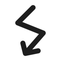 Zickzack- eben Farbe Gliederung Symbol png