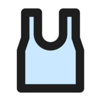 vest flat color outline icon png