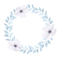 acquerello di corona di fiori boho png