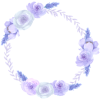 aquarelle de couronne de fleurs png