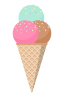 sucré la glace crème. collection la glace crème illustration. marrant la glace crème. transparent Contexte. illustration png