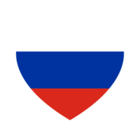 Flag of Russia in heart shape. Russia national symbol. Transparent background. Png illustration