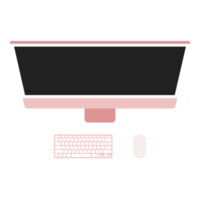 computadora o ordenador personal escritorio, computadora escritorio con teclado y ratón. png