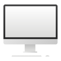 computer of pc bureaublad, computer bureaublad met toetsenbord en muis. png