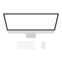 Computer oder pc Schreibtisch, Computer Desktop mit Tastatur und Maus. png