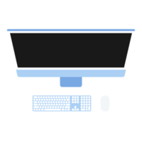 ordinateur ou PC bureau, ordinateur bureau avec clavier et souris. png