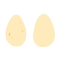 Vector illustration of eggs in flat style. Icon of egg isolated on white background.