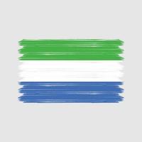 Sierra Leone Flag Brush Strokes. National Flag vector