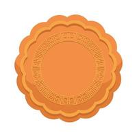 mid autumn golden mooncake vector