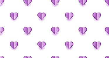Seamless pattern with purple hearts. Hearts wallpaper. Cute purple hearts seamless texture pattern. Cute seamless pattern. Transparent background. Illustration png