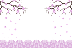 sakura Flor ramo. queda pétalas, flores isolado vôo realista japonês Rosa cereja ou Damasco floral elementos outono baixa fundo. cereja Flor filial, flor pétala ilustração png