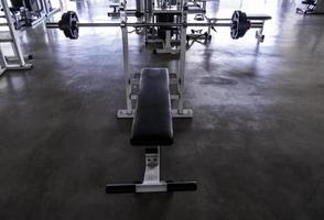 Weights in a gym photo