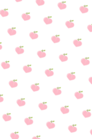 Rosa Pfirsich Muster. frisch Obst Hintergrund. transparent Hintergrund. Illustration png