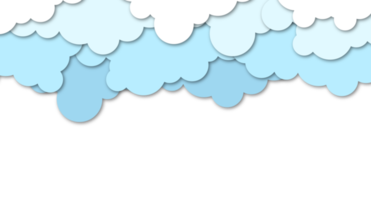 Weiß Wolken auf Blau Himmel Hintergrund. Vektor Papier Wolken. Weiß Wolke auf Blau Himmel Papier Schnitt Design. Vektor Papier Kunst Illustration. Papier Schnitt Stil. Platz zum Text. png