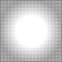 Halftone dots. Monochrome vector texture background, DTP, comics, poster. Pop art style template. Transparent background. Illustration png