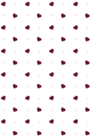 Abstract seamless pattern with pink hearts. Pink hearts seamless pattern. Universal print. Transparent background. Illustration png