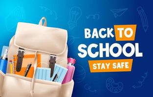 Back To School New Normal Background vector