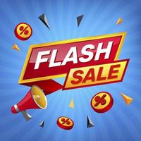 Flash sale banner design template vector