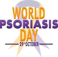 World Psoriasis Day Banner Design vector