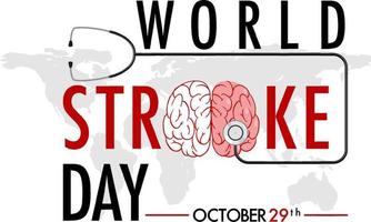 World Stroke Day Banner Design vector