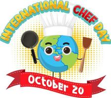 International Chef Day Poster Design vector