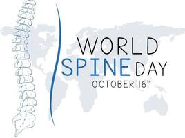 World Spine Day Banner Design vector