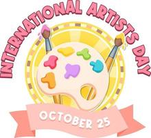 International Artists Day Banner Design vector