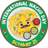 International Nacho Day Banner Design vector