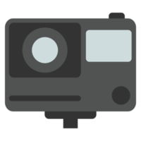 Flat design of camera and action camera. png