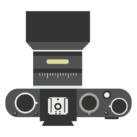 piatto design di telecamera. mirrorless telecamera o dslr telecamera. png