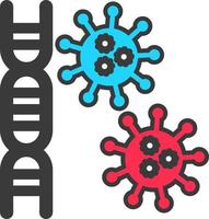 icono de virus de infección, estilo de esquema vector