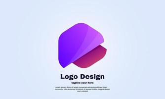 unique initial logo R colorful minimalist design isolated on vector