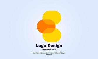 unique initial logo E colorful minimalist design isolated on vector