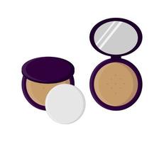 Cosmetic face powder flat illustration vector