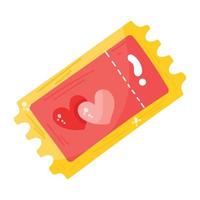 una pegatina plana personalizable de nota de amor vector