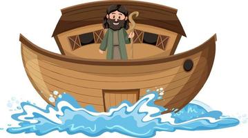 Noahs Ark and cartoon character set vector