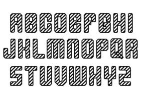 conjunto de alfabeto letras en negrita contorno estilo vector