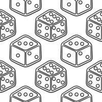 hand drawn dice seamless pattern vector