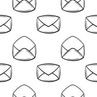 message hand drawn seamless pattern vector