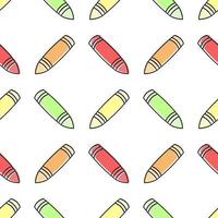 seamless pattern hand drawn colorful crayons vector