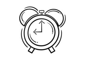 drawing of an alarm clock vector