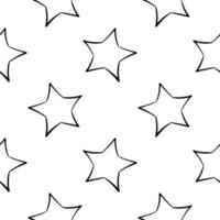 star hand drawn seamless pattern vector