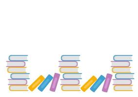 the background of the pile of books vector