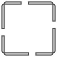 black simple line border frame vector
